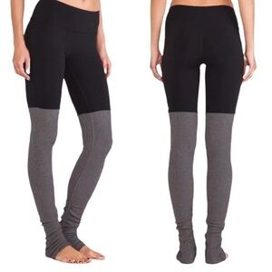 ALO Yoga Black / Stormy Heather Goddess Leggings